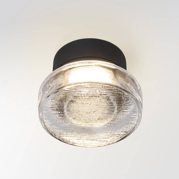MARSET Kinkiet zewnętrzny LED Roc, możliwość ściemniania, czarny, aluminium, design