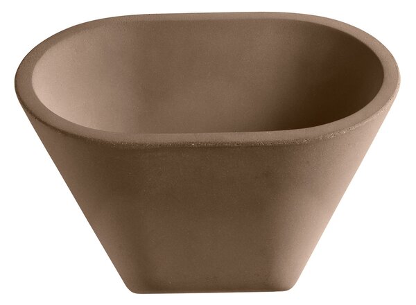 Lampa Ścienna Foscarini, Aplomb R7s, ściemnialny, brąz rdzawy, salon, beton, design