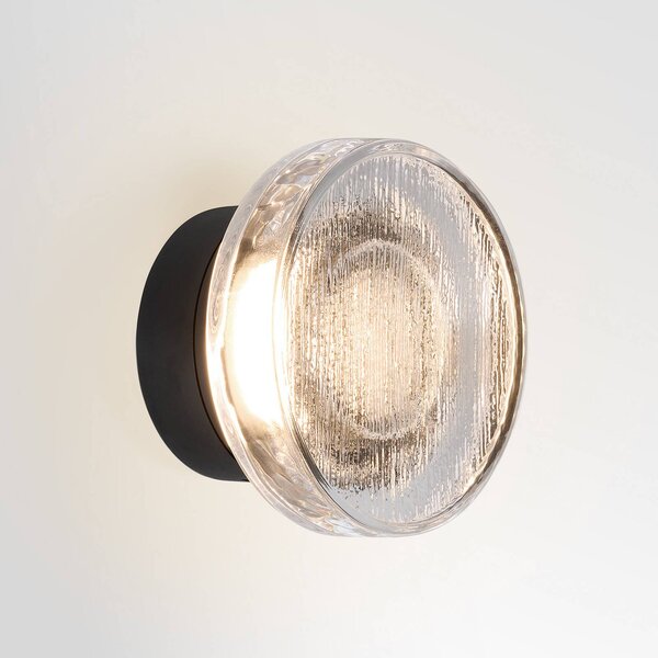 MARSET Kinkiet zewnętrzny LED Roc, możliwość ściemniania, czarny, aluminium, design