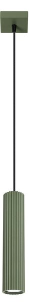 Lampa Wisząca SOLLUX LIGHTING, ALORA, ściemnialny, zielony, salon, aluminium