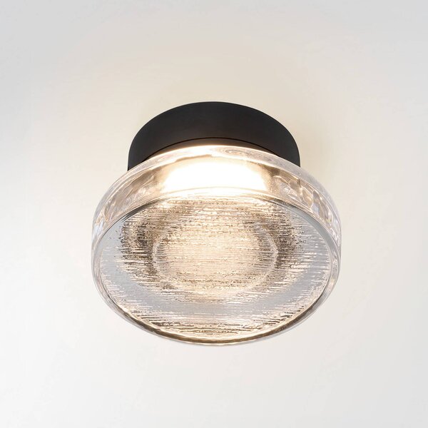 MARSET Kinkiet zewnętrzny LED Roc, możliwość ściemniania, czarny, aluminium, design