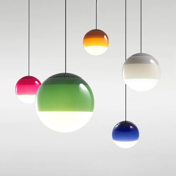 MARSET Lampa wisząca designerska Dipping Light, możliwość ściemniania, zielony, salon / jadalnia, szkło, design