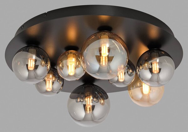 Paul Neuhaus Lampa sufitowa Popsicle, czarny, salon / jadalnia, metal, nowoczesny