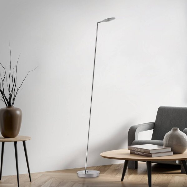 Paul Neuhaus Lampa stojąca LED Akku-Bente, możliwość ściemniania, aluminiowy / szary / cynkowy, biuro, metal, nowoczesny