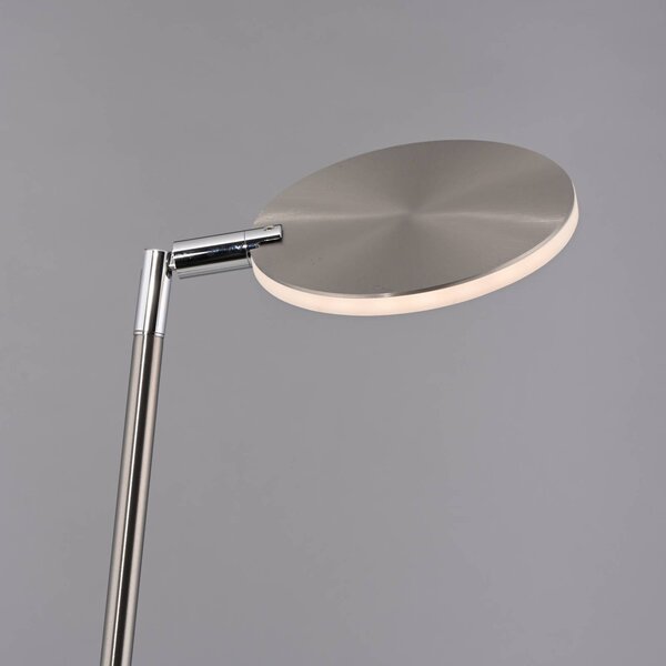 Paul Neuhaus Lampa stojąca LED Akku-Bente, możliwość ściemniania, aluminiowy / szary / cynkowy, biuro, metal, nowoczesny