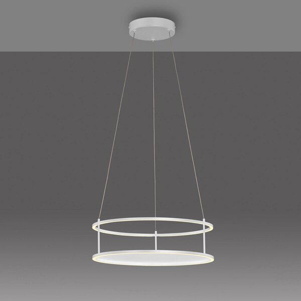 Paul Neuhaus Lampa wisząca Conni, możliwość ściemniania, biały / opal, salon / jadalnia, metal, nowoczesny