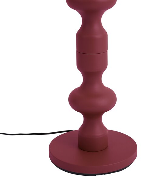 Lampa podłogowa retro śliwkowa z abażurem z tkaniny 160 cm - Captain