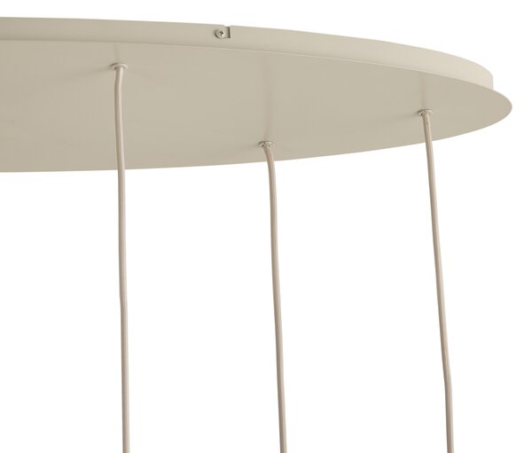 Lampa wisząca Japandi beżowa 7-punktowa - Pluni Tuba
