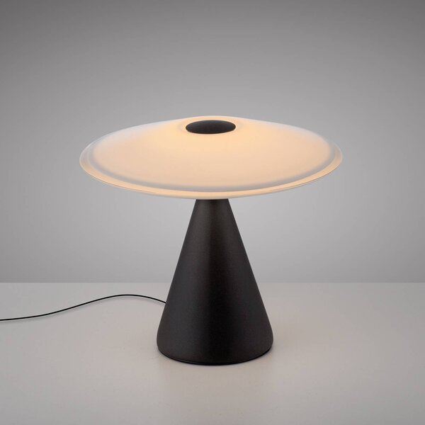Paul Neuhaus Lampa stołowa LED Elipsa, możliwość ściemniania, biały / opal, salon / jadalnia, szkło