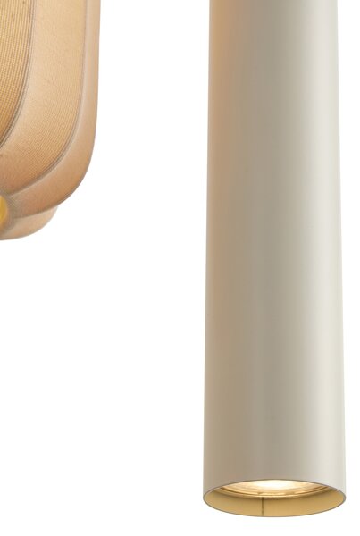 Lampa wisząca Japandi beżowa 7-punktowa - Pluni Tuba