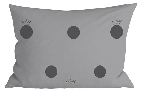 Poliestrowo-bawełniana poszewka na poduszkę CROWN POLY 50x70 cm, ciemnoszara