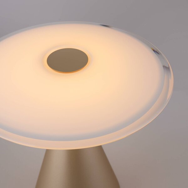 Paul Neuhaus Lampa stołowa LED Elipsa, możliwość ściemniania, biały / opal, salon / jadalnia, szkło