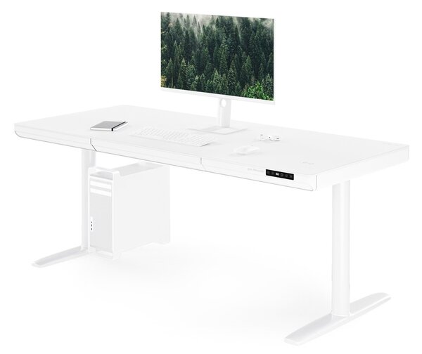 Biurko elektryczne z regulacją wysokości Ellis 160x70 cm, kolor biały