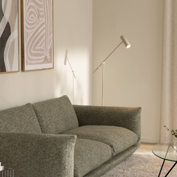 Globen Lighting Lampa stojąca Hubble READ, kremowy / amber, salon / jadalnia, metal, skandynawski