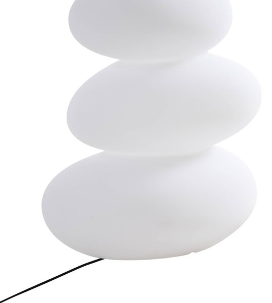 Lampa tarasowa LED Lucande Soriel, biała, 72 cm, stepdim, IP54 Soriel Lucande, możliwość ściemniania, biały / opal, tworzywo sztuczne, nowoczesny