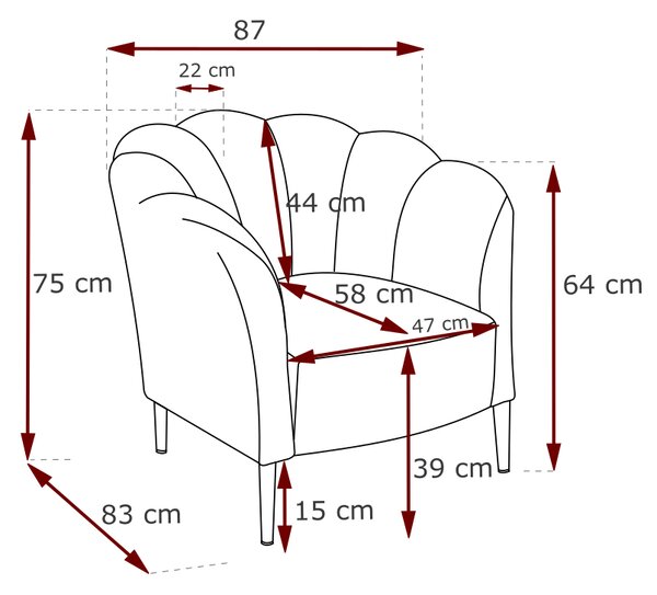 Fotel MARONTI boucle zielony