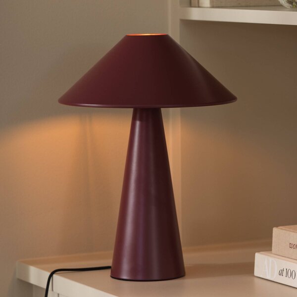 Globen Lighting Lampa stołowa Cannes, czerwony, salon / jadalnia, metal, skandynawski