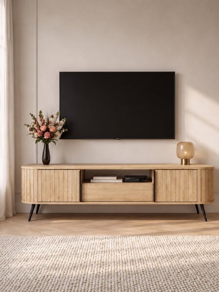 Szafka RTV Luvio 196 cm z szufladą - dąb cremona