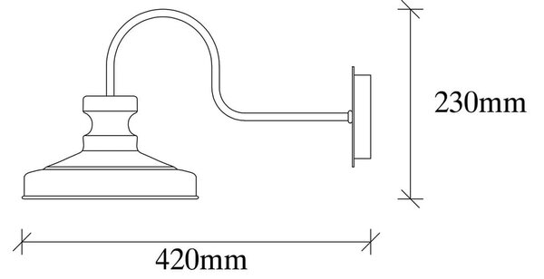 Czarny kinkiet ø 22 cm Kiruna – Opviq lights