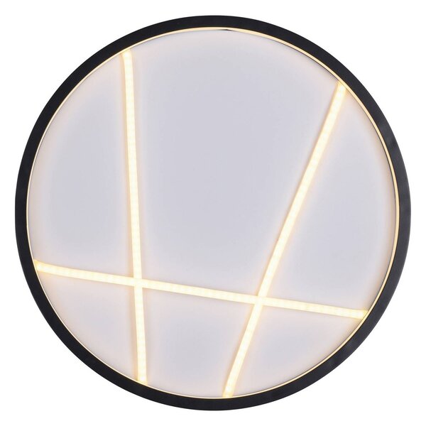 JUST LIGHT. GmbH Lampa sufitowa LED Mikado, możliwość ściemniania, czarny, salon / jadalnia, metal, nowoczesny