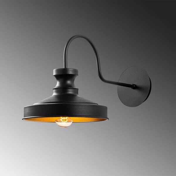 Czarny kinkiet ø 22 cm Kiruna – Opviq lights