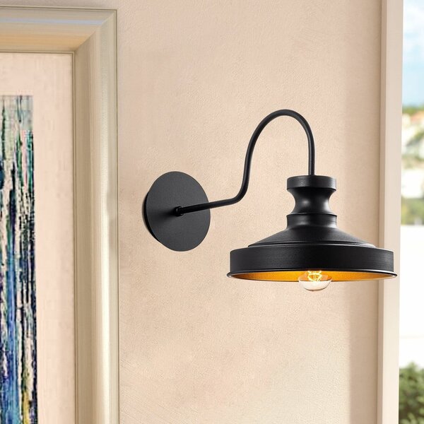 Czarny kinkiet ø 22 cm Kiruna – Opviq lights