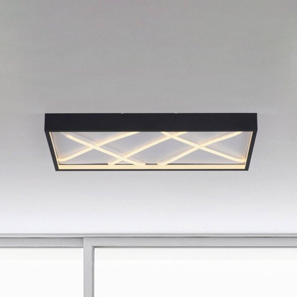 JUST LIGHT. GmbH Lampa sufitowa LED Mikado, możliwość ściemniania, czarny, salon / jadalnia, metal, nowoczesny