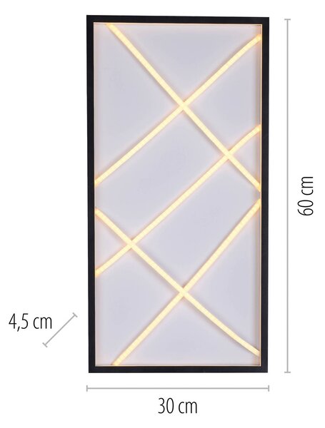 JUST LIGHT. GmbH Lampa sufitowa LED Mikado, możliwość ściemniania, czarny, salon / jadalnia, metal, nowoczesny