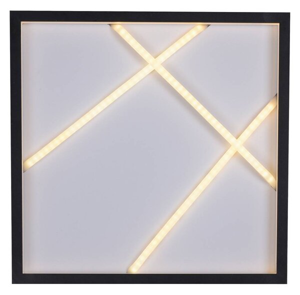 JUST LIGHT. GmbH Lampa sufitowa LED Mikado, możliwość ściemniania, czarny, salon / jadalnia, metal, nowoczesny