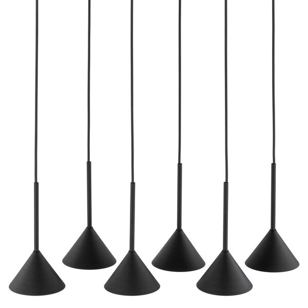 Lampa wisząca Cono TK Lighting, możliwość ściemniania, czarny, salon / jadalnia, metal, nowoczesny