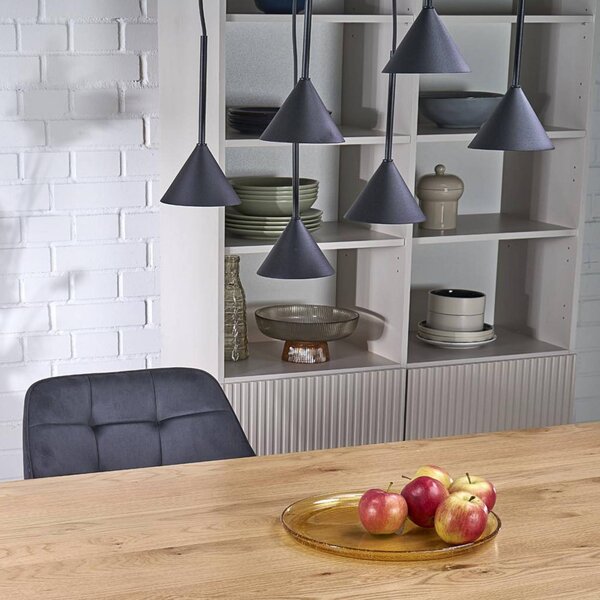 Lampa wisząca Cono TK Lighting, możliwość ściemniania, czarny, salon / jadalnia, metal, nowoczesny