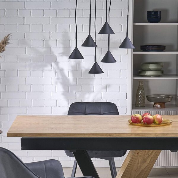 Lampa wisząca Cono TK Lighting, możliwość ściemniania, czarny, salon / jadalnia, metal, nowoczesny