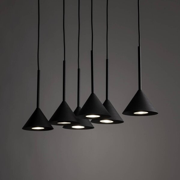 Lampa wisząca Cono TK Lighting, możliwość ściemniania, czarny, salon / jadalnia, metal, nowoczesny