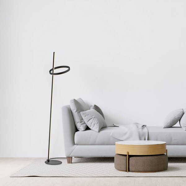 JUST LIGHT. GmbH Lampa stojąca LED Ritus, możliwość ściemniania, czarny, salon / jadalnia, metal, nowoczesny