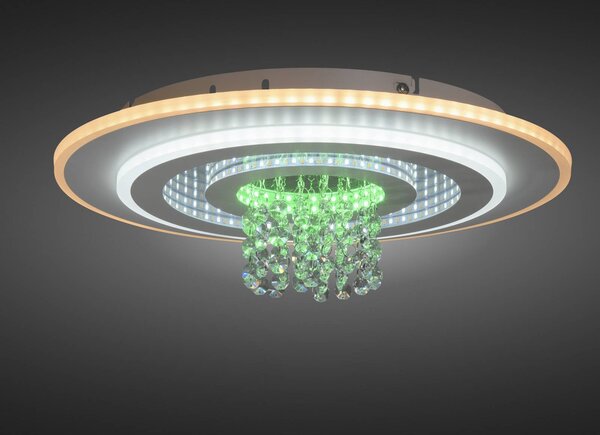 JUST LIGHT. GmbH Lampa sufitowa LED Tolago, możliwość ściemniania, biały / opal, salon / jadalnia, metal, nowoczesny