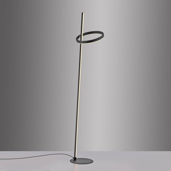 JUST LIGHT. GmbH Lampa stojąca LED Ritus, możliwość ściemniania, czarny, salon / jadalnia, metal, nowoczesny