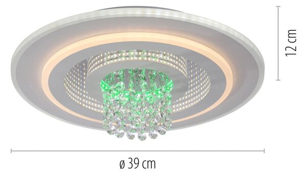 JUST LIGHT. GmbH Lampa sufitowa LED Tolago, możliwość ściemniania, biały / opal, salon / jadalnia, metal, nowoczesny