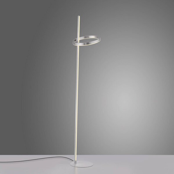 JUST LIGHT. GmbH Lampa stojąca LED Ritus, możliwość ściemniania, aluminiowy / szary / cynkowy, salon / jadalnia, metal, nowoczesny