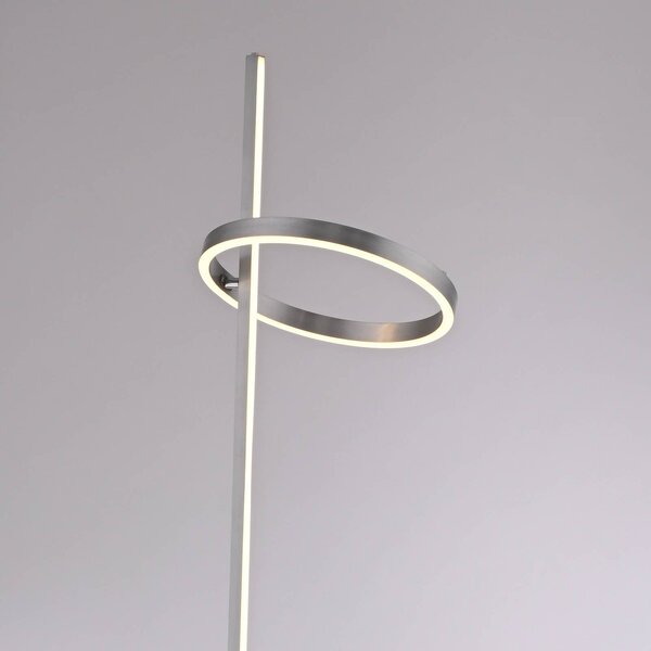 JUST LIGHT. GmbH Lampa stojąca LED Ritus, możliwość ściemniania, aluminiowy / szary / cynkowy, salon / jadalnia, metal, nowoczesny