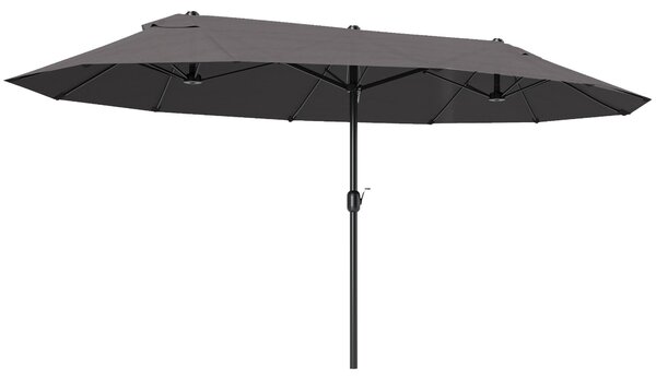 Outsunny parasol ogrodowy parasol owalny parasol podwójny parasol z korbk 84D-030V01