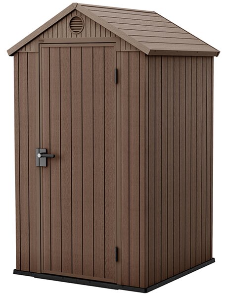 Keter 257008, Metalowa szopa, Pojedyczy, Dach dwuspadowy, Brzowy, Metal, Brzowy