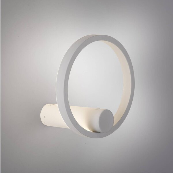 JUST LIGHT. GmbH Kinkiet LED Archie, możliwość ściemniania, biały / opal, salon / jadalnia, metal, nowoczesny