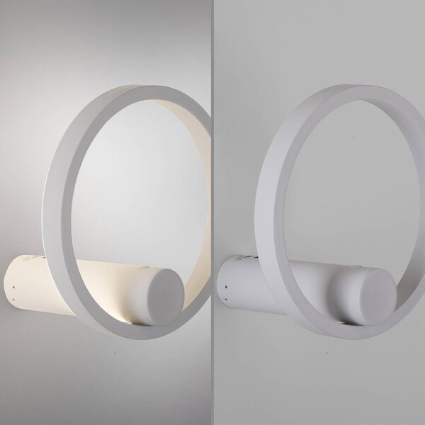 JUST LIGHT. GmbH Kinkiet LED Archie, możliwość ściemniania, biały / opal, salon / jadalnia, metal, nowoczesny