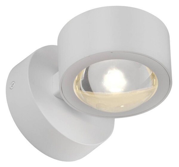 JUST LIGHT. GmbH Kinkiet LED Chia, możliwość ściemniania, biały / opal, salon / jadalnia, metal, nowoczesny