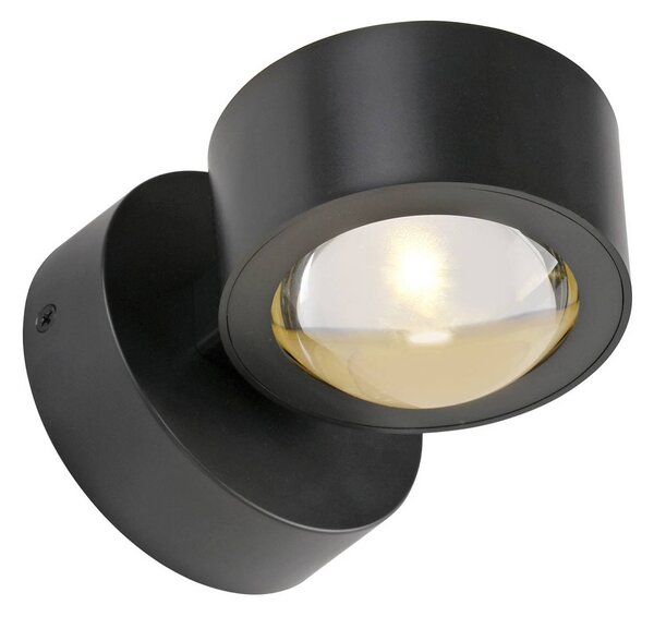 JUST LIGHT. GmbH Kinkiet LED Chia, możliwość ściemniania, czarny, salon / jadalnia, metal, nowoczesny