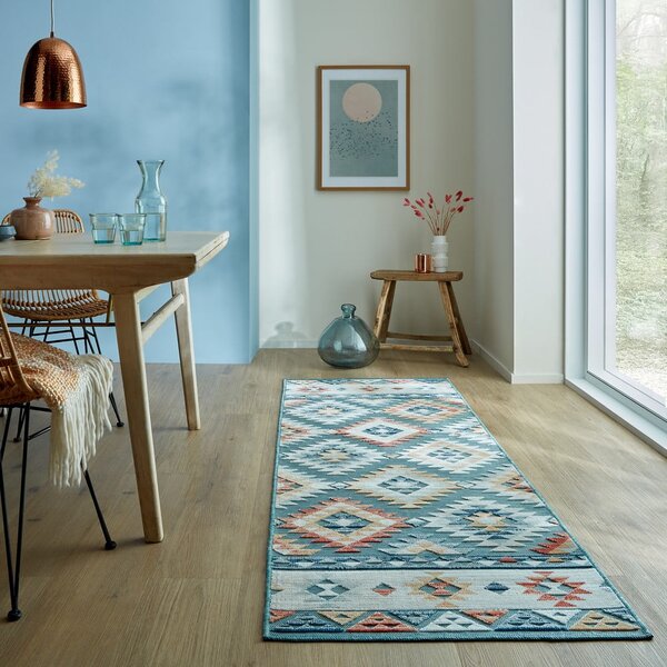 Niebieski chodnik odpowiedni na zewnątrz 80x230 cm Avery Blue – Flair Rugs