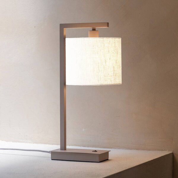 IT´S ABOUT ROMI Lampa stołowa Boston, kremowy / amber, salon / jadalnia, tkanina / materiał / jedwab