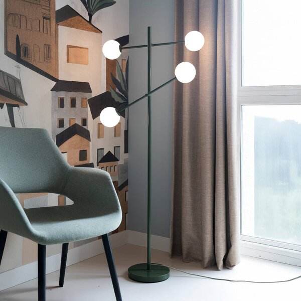 IT´S ABOUT ROMI Lampa stojąca Copenhagen, możliwość ściemniania, zielony, salon / jadalnia, nowoczesny