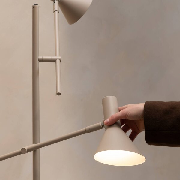 IT´S ABOUT ROMI Lampa stojąca Izmir, kremowy / amber, salon / jadalnia, metal, nowoczesny