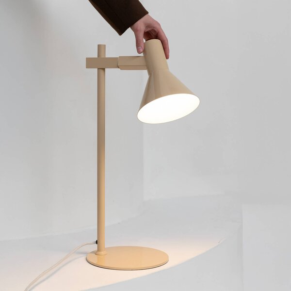 IT´S ABOUT ROMI Lampa stołowa Stavanger, kremowy / amber, biuro, metal, skandynawski